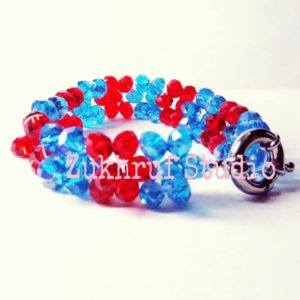 Red and Blue Pattern Bracelet