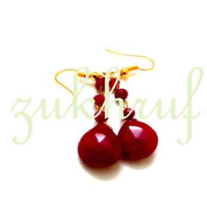 Ruby Red Earring